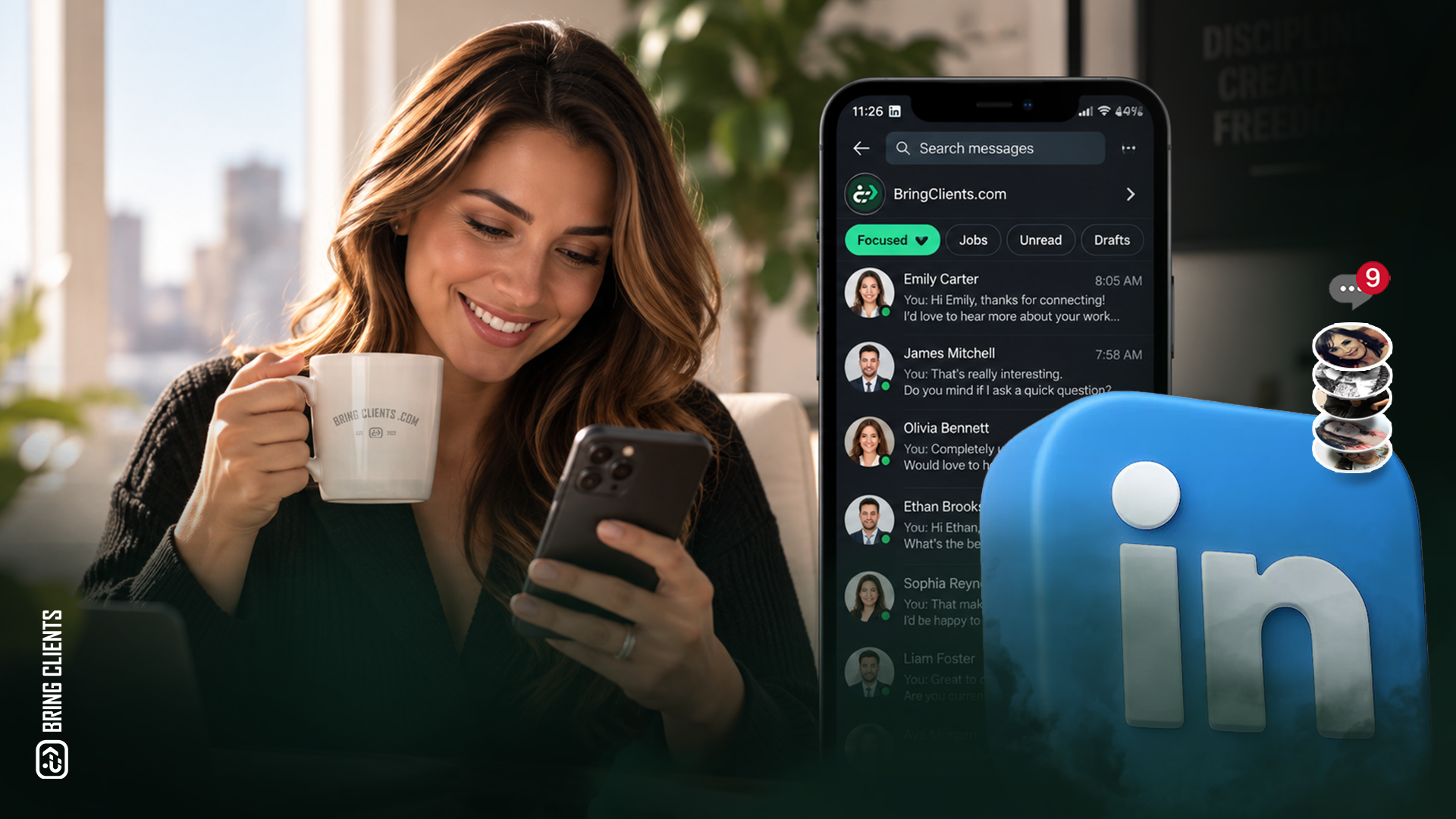 Start 5–20 new conversations a day on LinkedIn. Without manually prospecting.